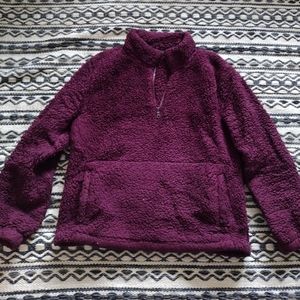Gap Sherpa Quarter-Zip Sweater